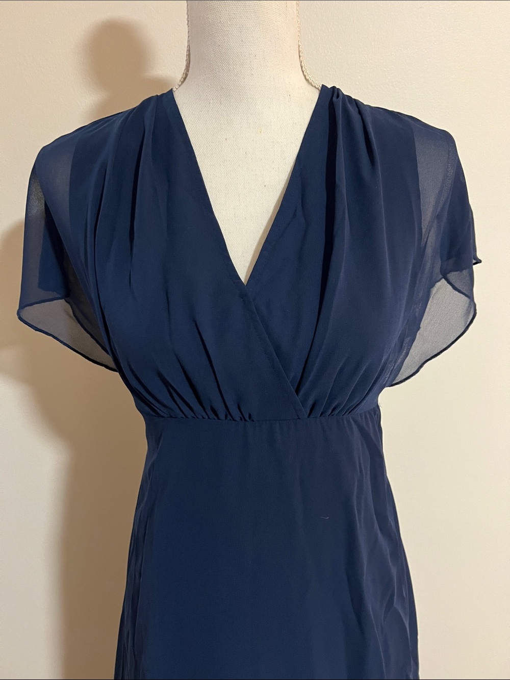 Flowy Navy Formal Dress - Picture 2 of 9